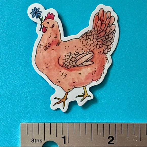 10/$10 Chicken Hen Aesthetic Sticker Waterproof Vinyl Water Bottle Laptop Crafts - Picture 2 of 2